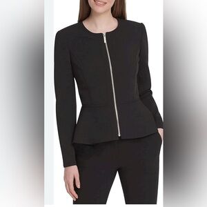 DKNY Black Women's Peplum Blazer